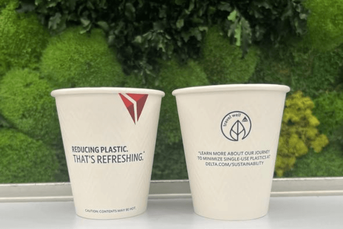 Sustainable science: How Delta is eliminating 7M pounds of single-use plastic on board with new paper cups