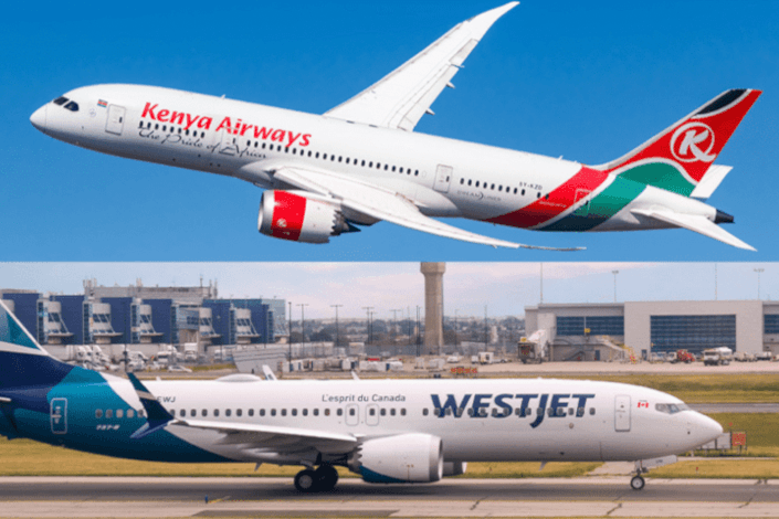 WestJet signs interline agreement with Kenya Airways